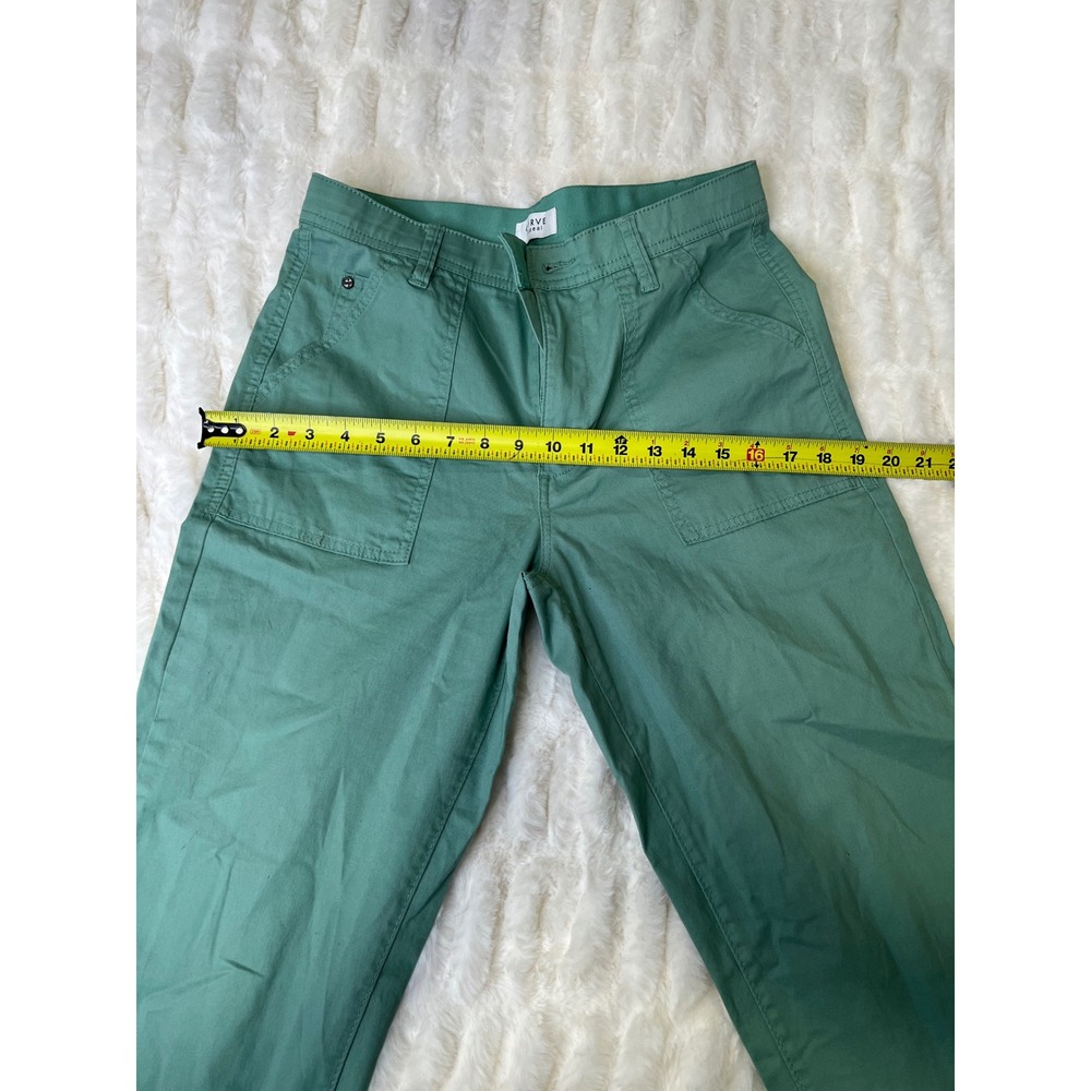 Curve Appeal Green Utility Straight Leg Pants Size 6 28 Sage Chino Pockets - Picture 5 of 5